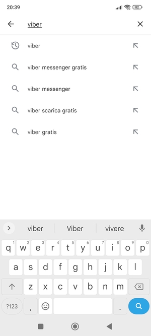 Inserisci il nome dell'app e seleziona Ricerca