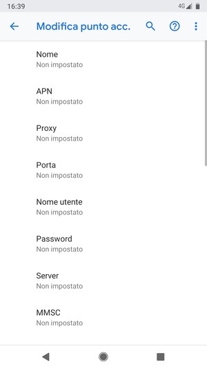 Inserisci informazioni MMS
