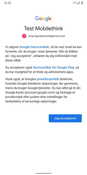 Vælg Jeg accepterer
