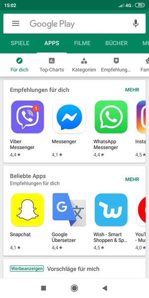 Wählen Sie die Suchleiste