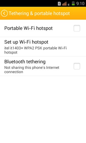 Select Set up Wi-Fi hotspot