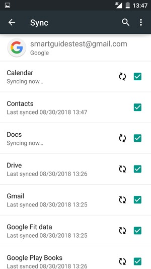 Your information will be synchronised
