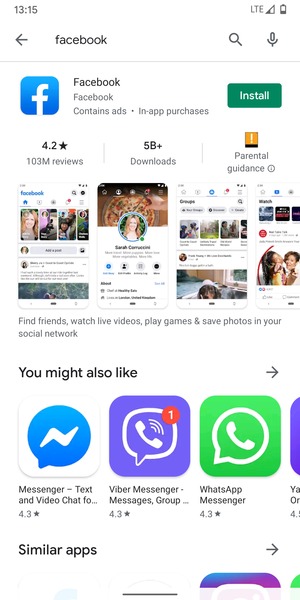Select the app