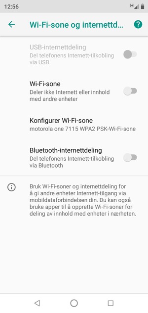 Velg Konfigurer Wi-Fi-sone