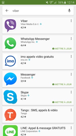 Sélectionnez l'appli