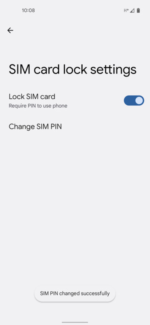 Your SIM PIN has been changed