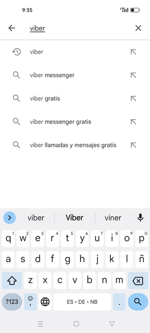 Introduzca el nombre de la aplicación y seleccione Buscar