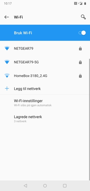 Velg det trådløse nettverket du vil koble til