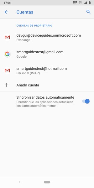 Seleccione su cuenta Google