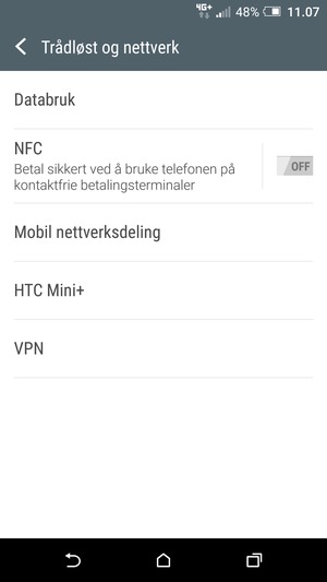 Velg Mobil nettverksdeling