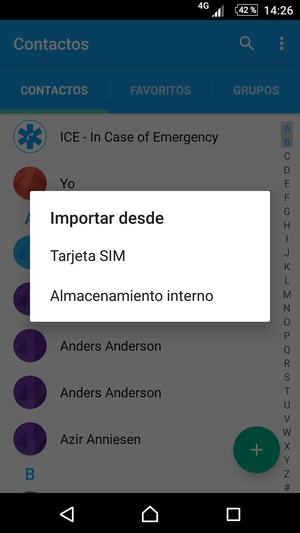 Seleccione Tarjeta SIM