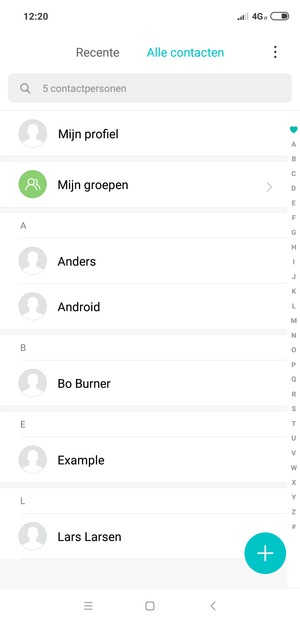 Selecteer de Menu-knop