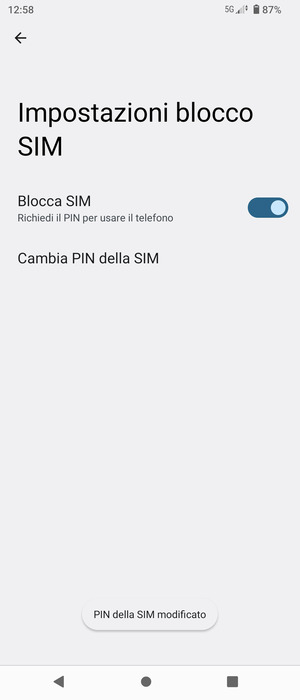 Il tuo PIN della SIM è stato modificato