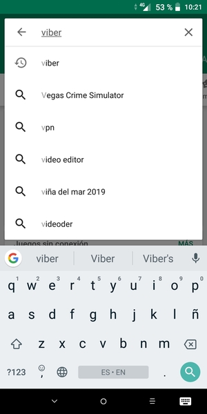 Introduzca el nombre de la aplicación y seleccione Buscar