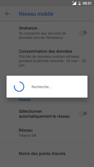 Veuillez attendre la fin de la recherche