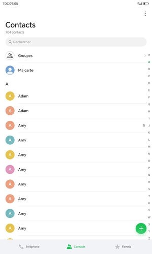 Sélectionnez le bouton du Menu