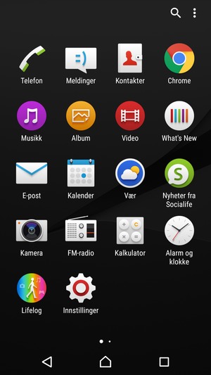 Velg Innstillinger