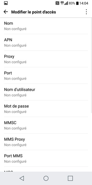 Saisissez les informations MMS