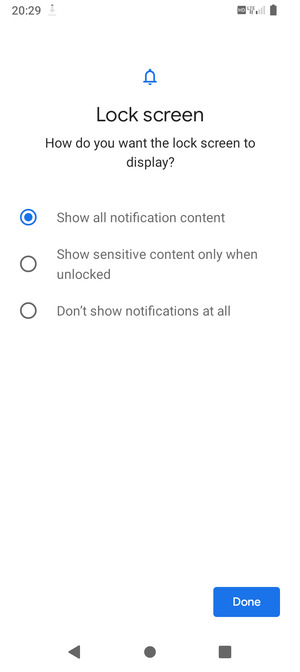 Select your preferred option and select Done