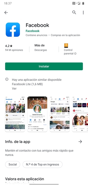 Seleccione Instalar