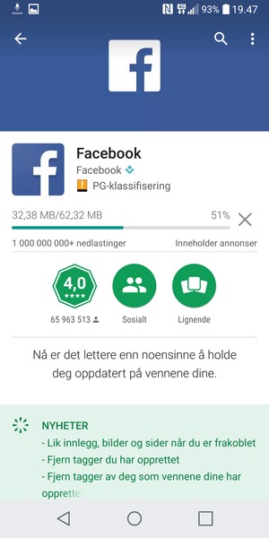 Vent til installasjonen er ferdig