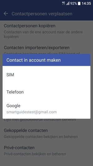 Selecteer Google