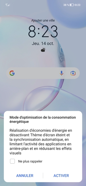 Sélectionnez ACTIVER