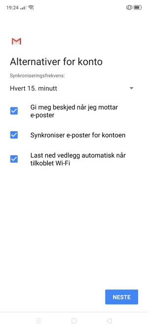 Velg NESTE