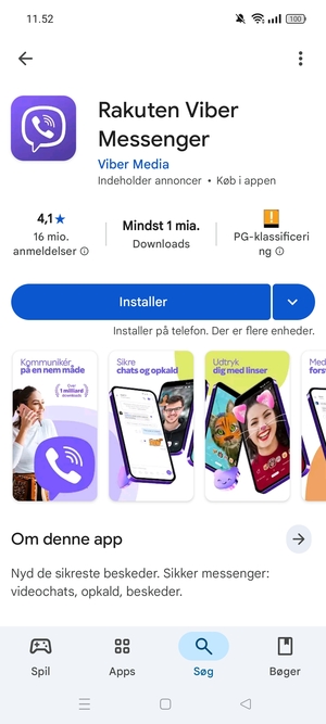 Vælg Installer