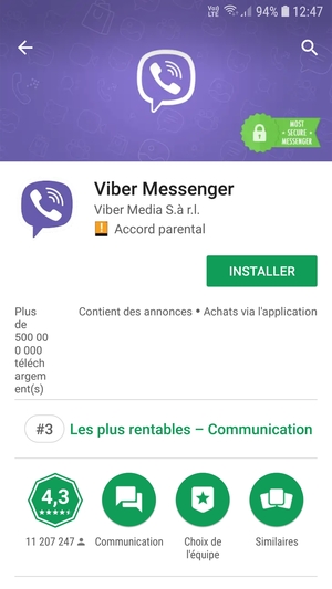 Sélectionnez INSTALLER
