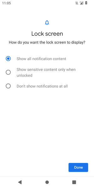 Select your preferred option and select Done