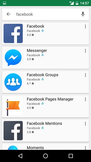 Select the app