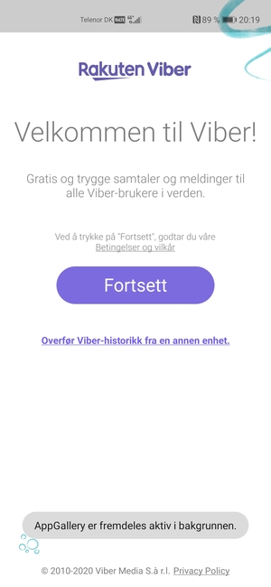 Applikasjonen er klar til bruk