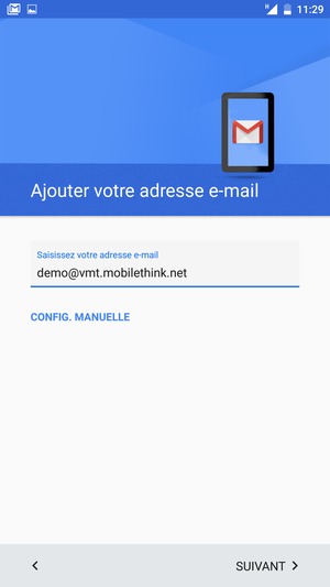 Saisissez votre adresse e-mail et sélectionnez SUIVANT