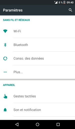 Sélectionnez Wi-Fi