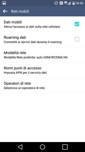 Seleziona Nomi punti di acceso