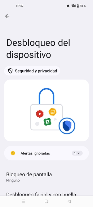Seleccione Bloqueo de pantalla