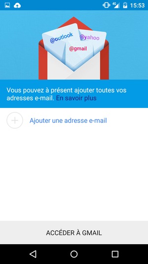 Sélectionnez Ajouter une adresse e-mail