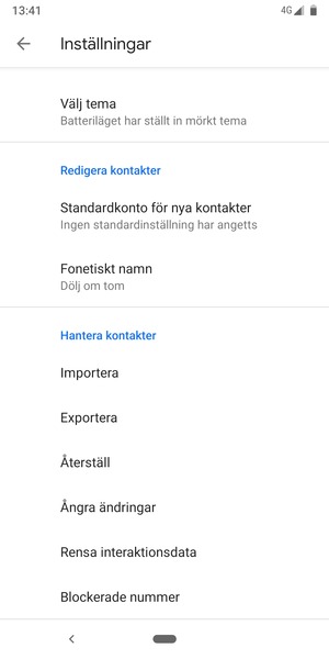 Scrolla till och välj Importera