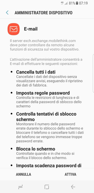 Seleziona ATTIVA