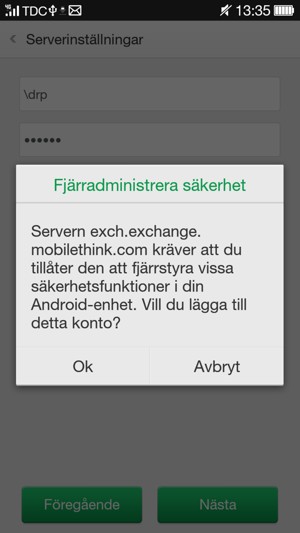Välj Ok