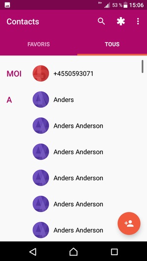 Sélectionnez le bouton du Menu