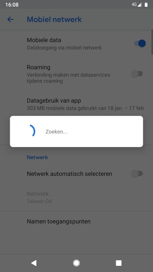 Wacht tot de zoekopdracht beëindigd is