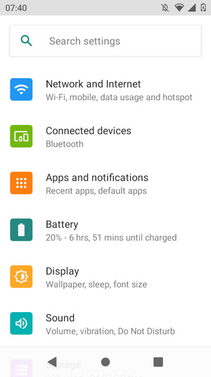 Select Network and Internet