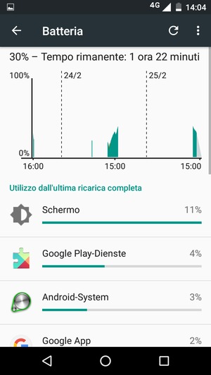 Seleziona il tasto Menu