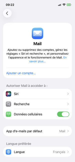 Sélectionnez Ajouter un compte...