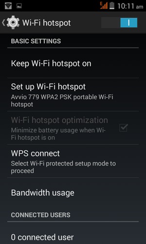 Your phone is now set up for use as a modem