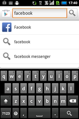 Enter the app name and select Search
