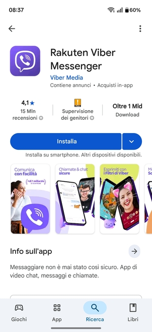 Seleziona Installa