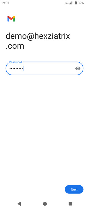 Enter your password and select Next